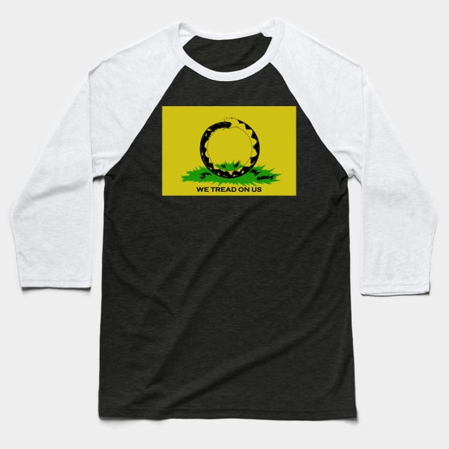 Gadsden Ouroboros Baseball T-Shirt by Art of Lee Bokma